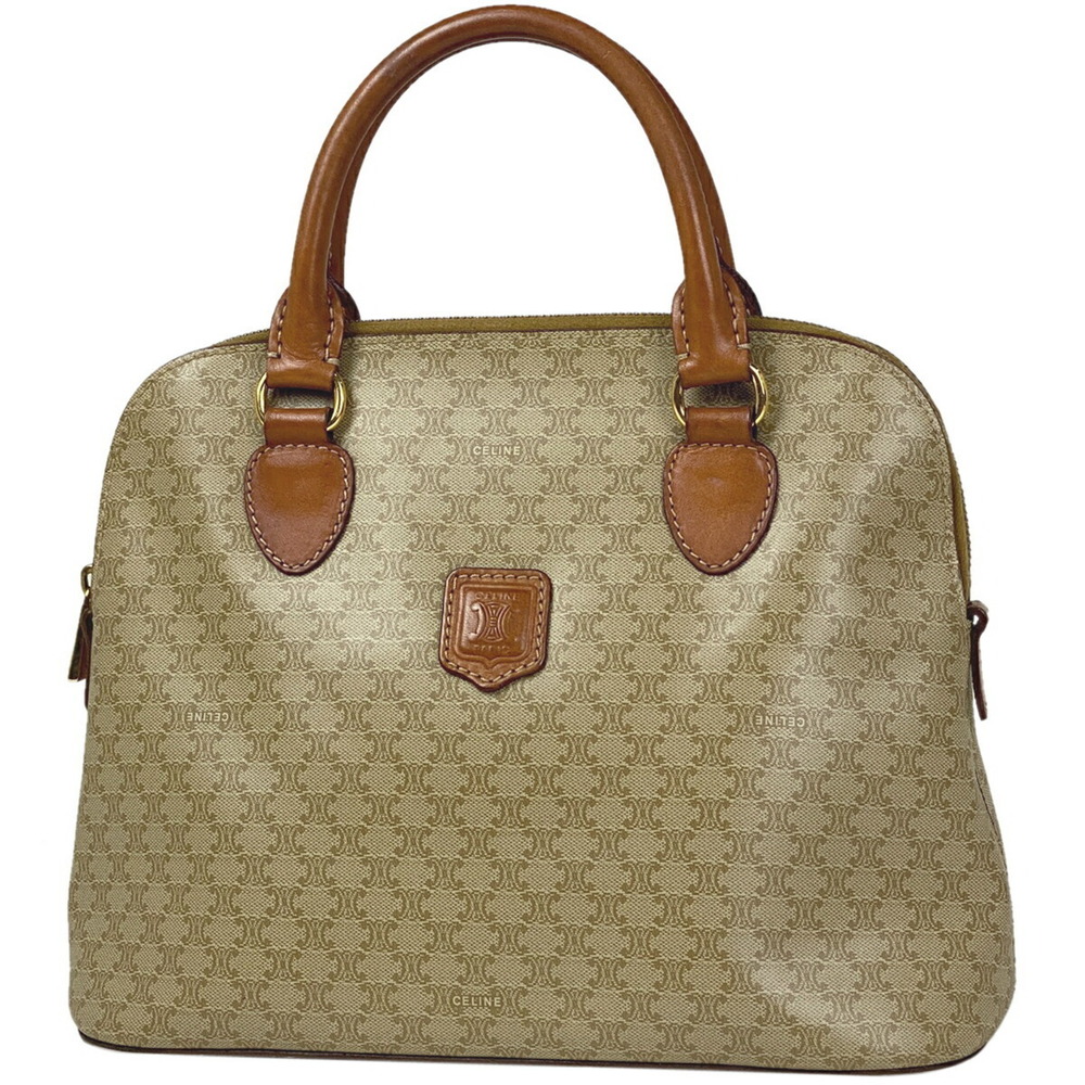 Celine Macadam handbag logo beige brown